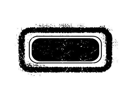 Vector black grunge frame isolated on white background. Grunge banner.のイラスト素材