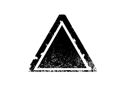 Warning triangle grunge icon on white background. Vector Illustration.のイラスト素材