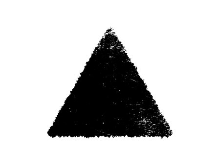Black grunge triangle on white background. Grunge texture.のイラスト素材