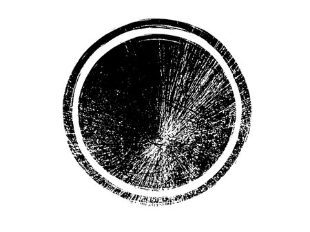 Grunge circle. Black and white background. Vector illustration.のイラスト素材
