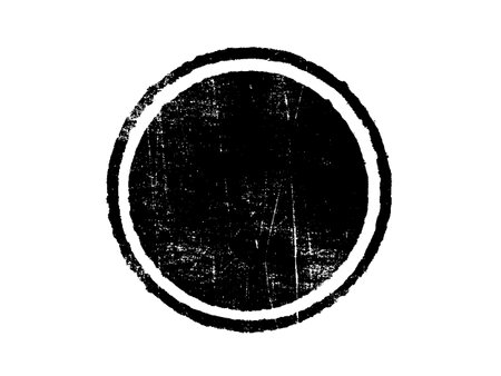 grunge black circle on a white background. Vector illustration.のイラスト素材