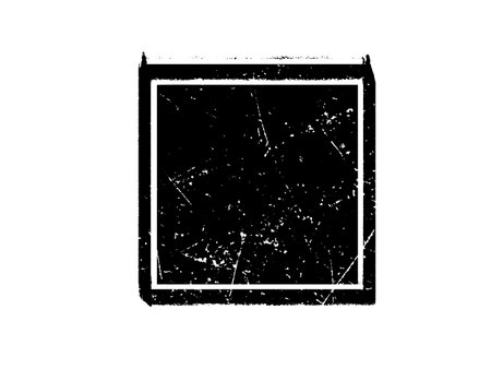 black grunge frame isolated on a white background. vector illustration.のイラスト素材