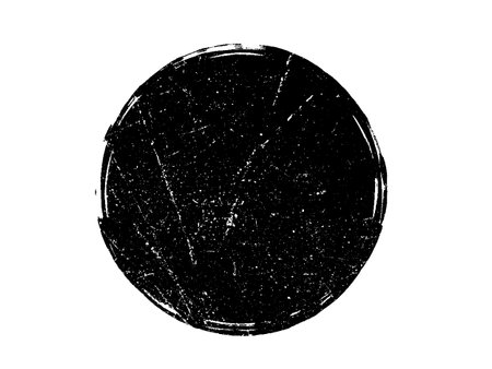 Black grunge circle on white background. Grunge texture.のイラスト素材