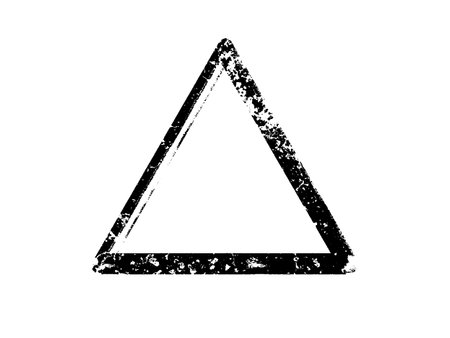 grunge triangle warning symbol, vector illustration eps10 graphicのイラスト素材