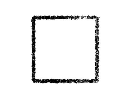 Black grunge square frame isolated on white background. Vector illustration.のイラスト素材