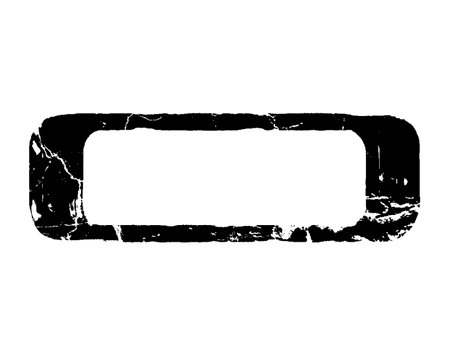 Grunge black frame isolated on white background. Vector illustration.のイラスト素材