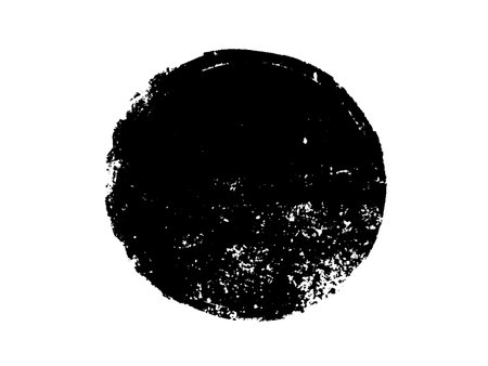 Black grunge circle on a white background. Design element. Vector illustration.のイラスト素材