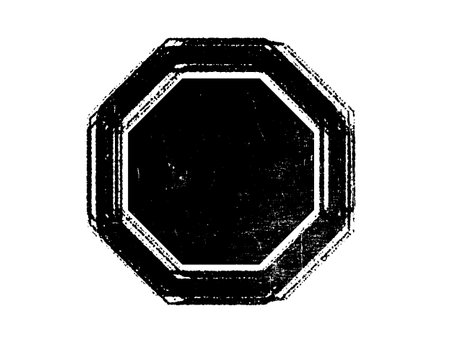 Hexagon, vintage line drawing or engraving illustration.のイラスト素材