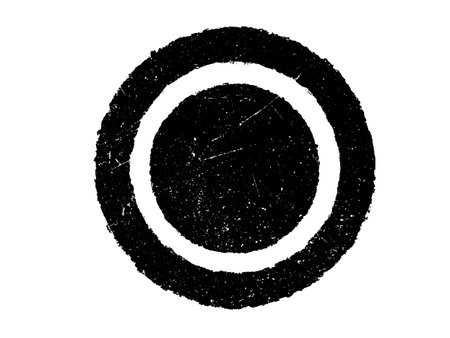 Grunge black circle on white background. Grunge circle.のイラスト素材