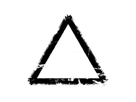 Black grunge triangle on white background. Vector illustration for your designのイラスト素材
