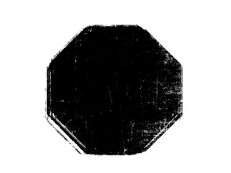 Grunge hexagon. Black and white grunge background. Vector illustration.のイラスト素材