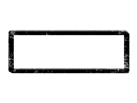 Grunge rectangle frame isolated on white background. Vector illustration.のイラスト素材