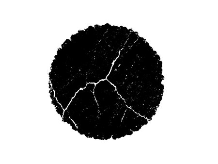 Grunge black circle on a white background. Vector illustration.のイラスト素材