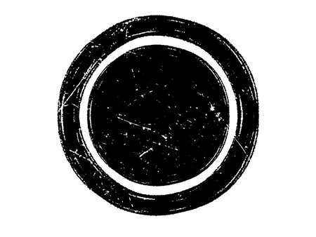 Grunge black circle on a white background. Vector illustration.のイラスト素材