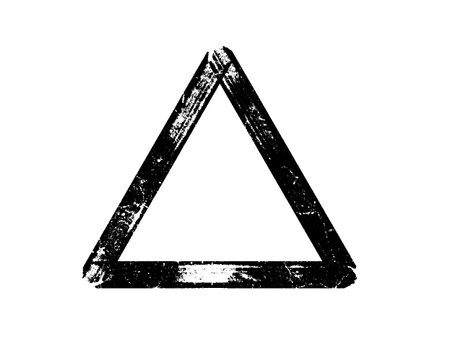 Black grunge triangle on white background. Vector illustration for your designのイラスト素材