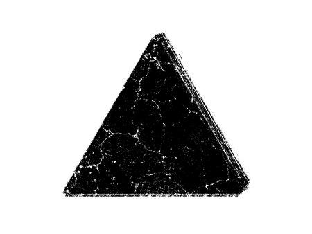 Black grunge triangle on white background. Grunge texture.のイラスト素材