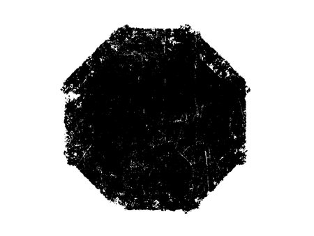 Grunge black hexagon on a white background. Vector illustration.のイラスト素材
