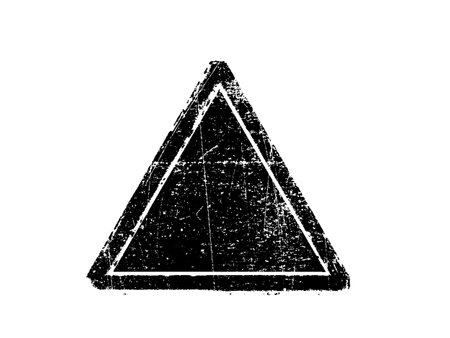 Black grunge triangle on white background. Vector illustration. Eps 10のイラスト素材