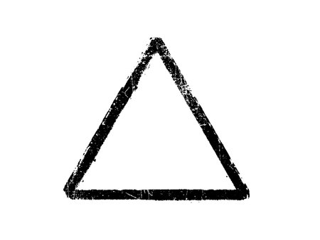 Black grunge triangle on white background. Vector illustration for your designのイラスト素材