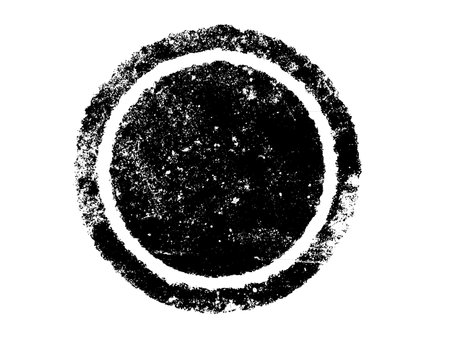 Black grunge circle on a white background. Template for your design.のイラスト素材
