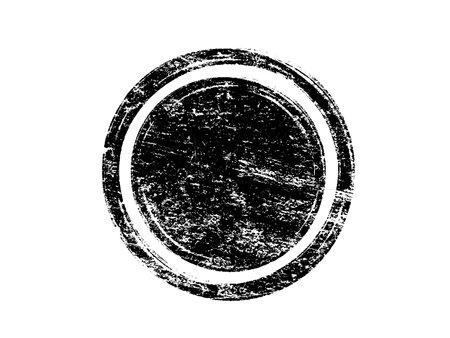 Grunge circle rubber stamp. Grunge round rubber stamp.のイラスト素材