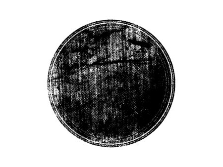 Black grunge round stamp on a white background. Vector illustration.のイラスト素材