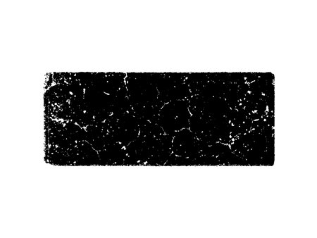 Black grunge rectangle isolated on white background. Vector illustration for your design.のイラスト素材