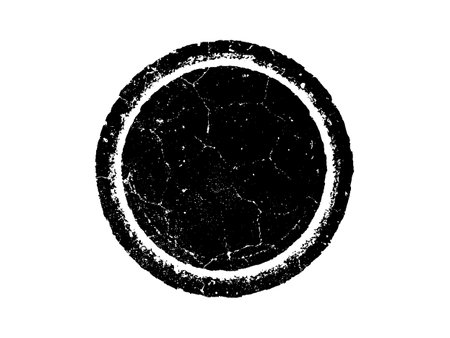 Black grunge circle on a white background. Vector illustration for your designのイラスト素材