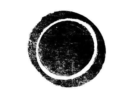 Grunge black circle on a white background. Vector illustration.のイラスト素材