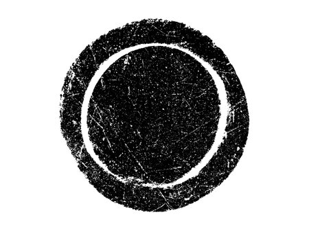 Grunge circle. Black and white grunge circle. Vector illustrationのイラスト素材