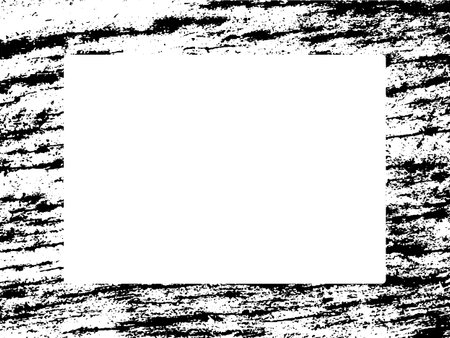 Grunge frame. Black and white grunge border. Vector illustrationのイラスト素材