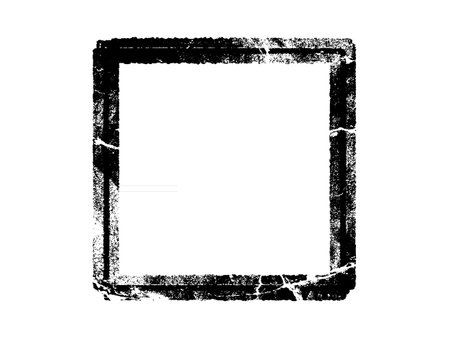 Grunge black frame isolated on white background. Vector illustration.のイラスト素材