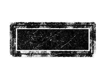 Grunge black frame isolated on white background. Vector illustration.のイラスト素材