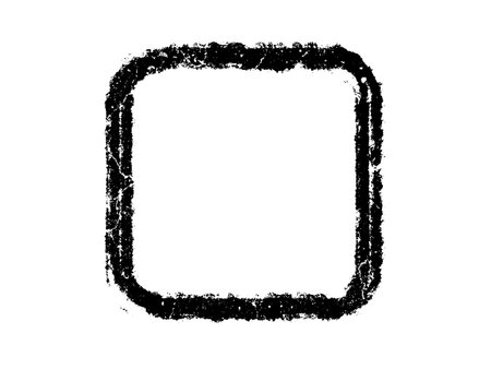 Black grunge square frame isolated on white background. Vector illustration.のイラスト素材