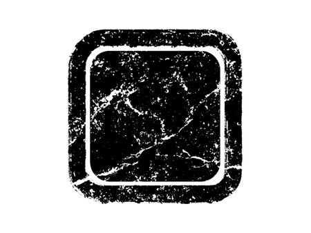 Black grunge square on white background. Grunge vector illustration.のイラスト素材