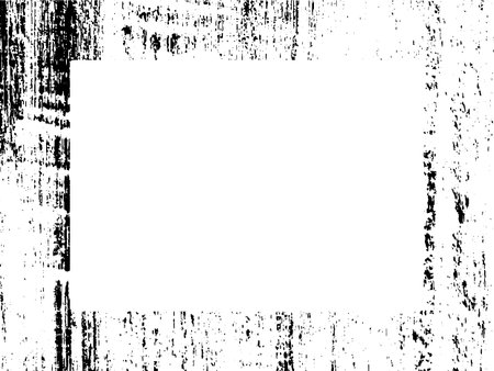 Black and white grunge frame. Distress overlay texture. Abstract surface dust and rough dirty wall background concept. Distress illustration simply place over object to create grunge effect. Vectorのイラスト素材
