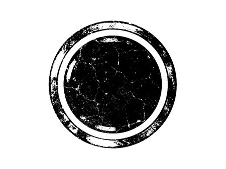grunge round stamp on a white background. Vector illustration.のイラスト素材