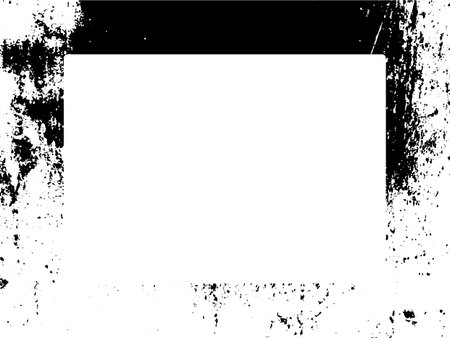 Grunge frame. Black and white background. Vector illustration.のイラスト素材