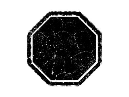 Black and white grunge traffic sign. Isolated vector illustration.のイラスト素材