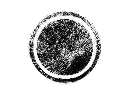 Grunge circle. Black and white hand drawn illustration. Vector.のイラスト素材