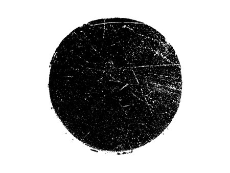 Grunge black circle on a white background. Vector illustration.のイラスト素材