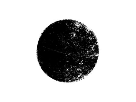 Black grunge circle on white background. Vector illustration. Grunge circle.のイラスト素材
