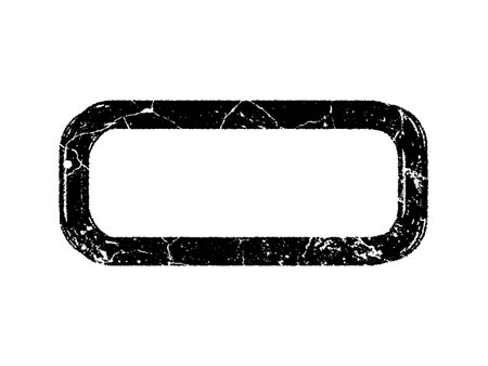 Black grunge rectangle frame isolated on white background. Vector illustration.のイラスト素材