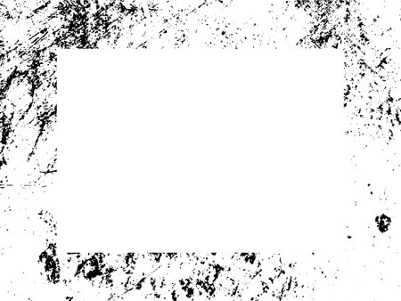 Grunge frame. Black and white grunge background. Vector illustrationのイラスト素材