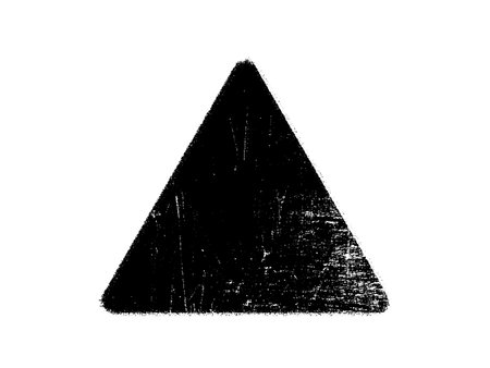 Grunge black triangle on a white background. Vector illustration.のイラスト素材