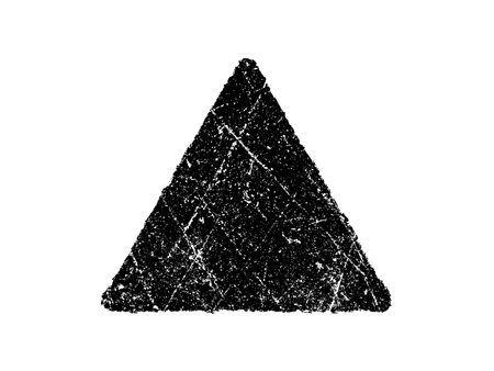 Black grunge triangle on white background. Vector illustration. Eps 10のイラスト素材