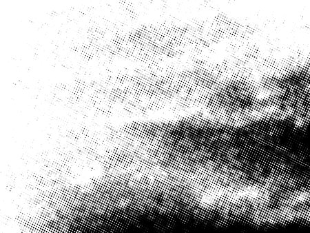 Black and white grunge halftone overlay texture. Abstract background. Vector illustration.のイラスト素材