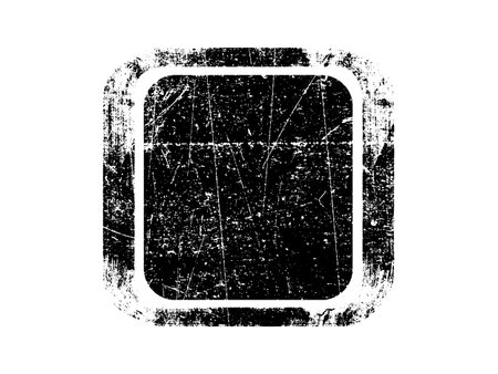 grunge black square on a white background. vector illustration.のイラスト素材