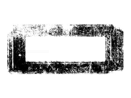 Grunge black frame isolated on white background. Vector illustration.のイラスト素材