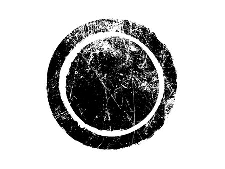 Black grunge circle on white background. Grunge design element.のイラスト素材